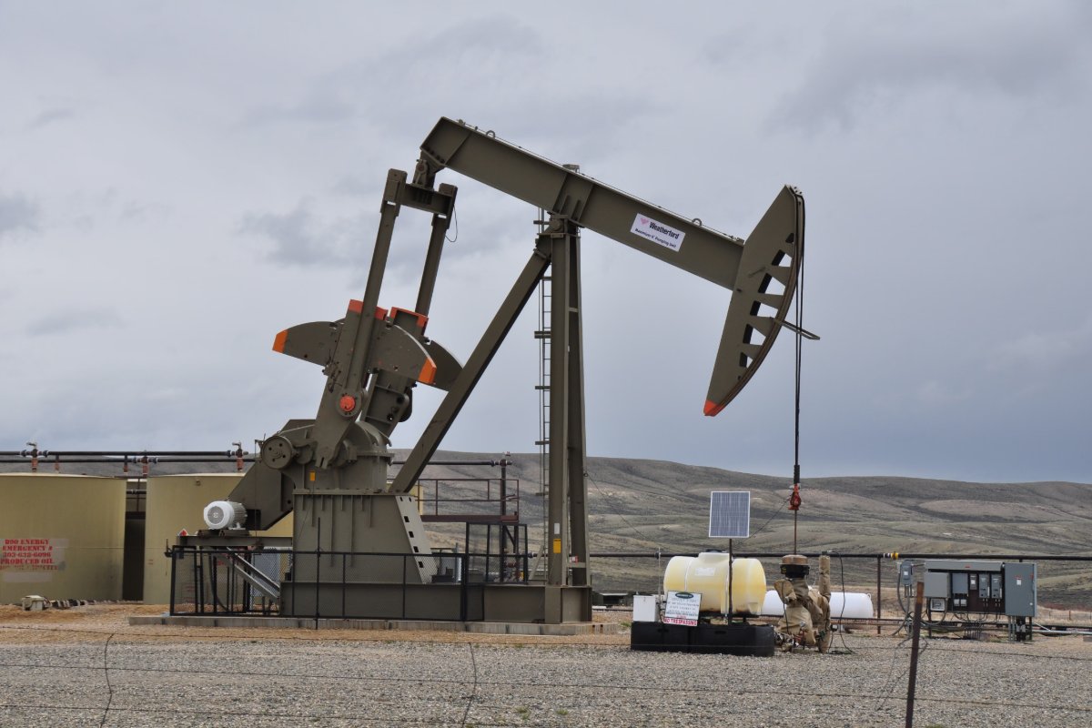 Pumping unit and production equipment at a remote South Texas well site
